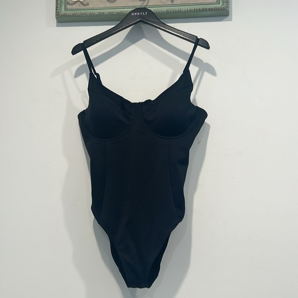 Brand new Good American Plus XXL Scuba Show Off One-Piece Swimsuit black solid - Picture 9 of 9
